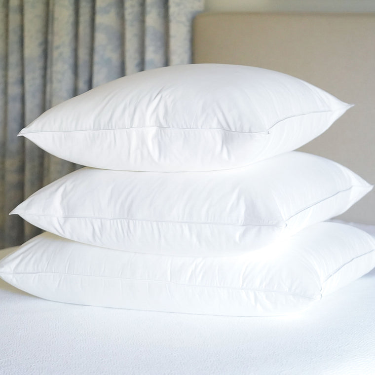 The Pillow Bar's Custom Down Sleeping Pillows in standard, queen, and king
