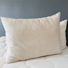 The Organic Mattress Organic Woolly Bolas Pillow with GOTS-Certified Organic Cotton Zippered Cover.,