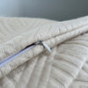 Mia Organic Cotton Pillow Protector zipper detail.