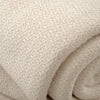 Close up of crepe weave on Organics 'n More Naturesoft organic cotton blanket.
